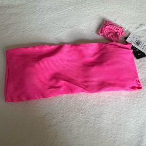RVCA Pink Bikini Top (Size LARGE)